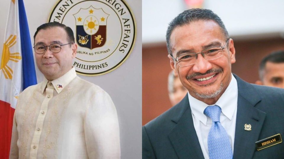 Teodoro “Teddy” Locsin Jr (left) and Hishammuddin Hussein (right). Photos: Teodoro “Teddy” Locsin Jr and Hishammuddin Hussein /Facebook
