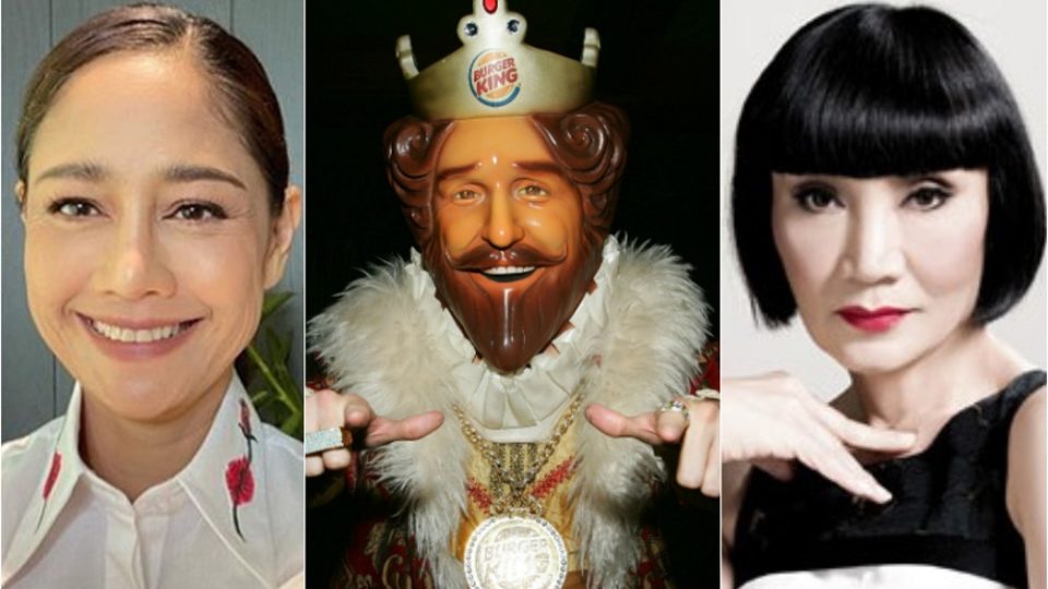 Targeted for boycott: Actress Sinjai “Nok” Plengpanich, The Burger King and MC Ornapha “Ma” Krisadee.
