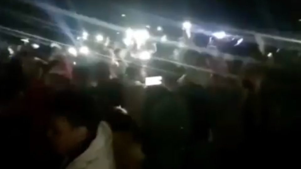 The videos show dozens of hikers partying late into the night. Screengrab: Instagram