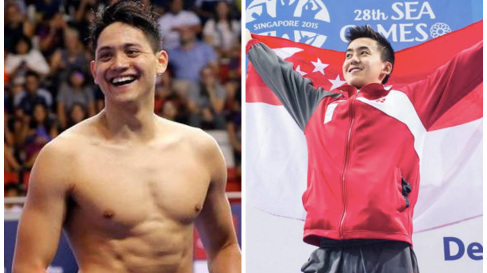 Swimmers Joseph Schooling (left) and Quah Zheng Wen. Photos: Facebook