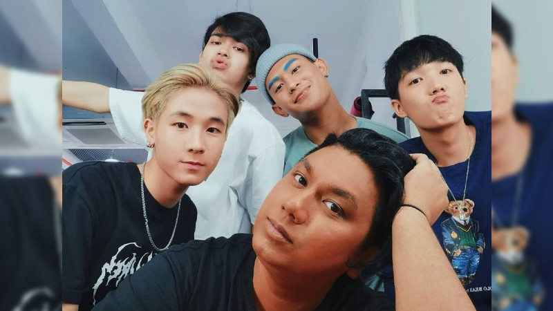 Koshy with his talents Marcus Tan, Hamza Zaidi, Putra and Keith. Image: Dee Kosh/Instagram
