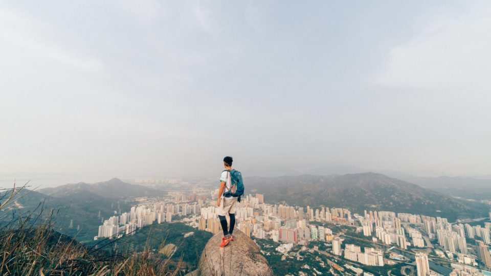 A hiker at Castle Peak in Tuen Mun, Hong Kong. Photo via Flickr/Solo Wing