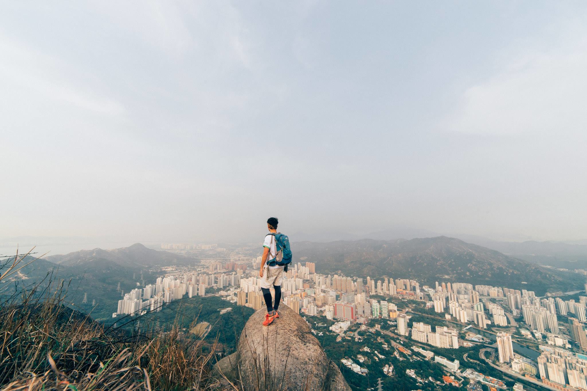 A hiker at Castle Peak in Tuen Mun, Hong Kong. Photo via Flickr/Solo Wing