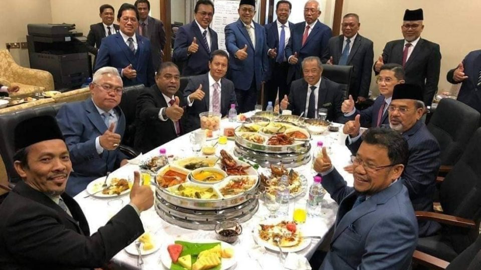 Malaysian politicians at the lavish feast. Photo: House of Patin /Facebook
