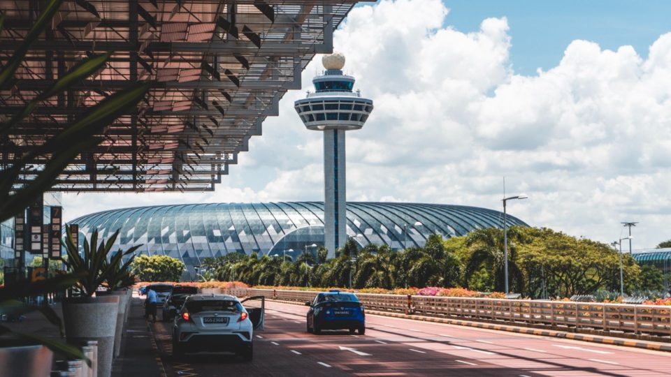 A drop-off point at Changi Airport. Photo: Shawn Ang
