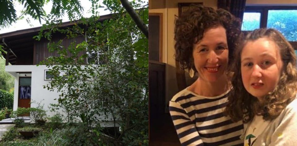 Sora House entrance (left) and a file photo of Nora Anne Quoirin with her mother. Photos: Tripadvisor / Coconuts KL archives
