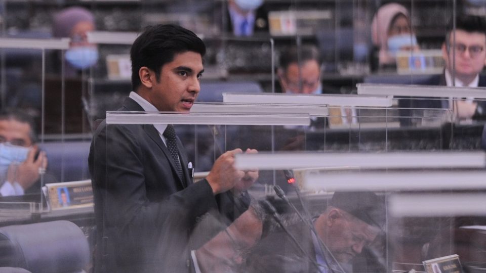 Syed Saddiq speaking at the parliament. Photo: Syed Saddiq /Twitter
