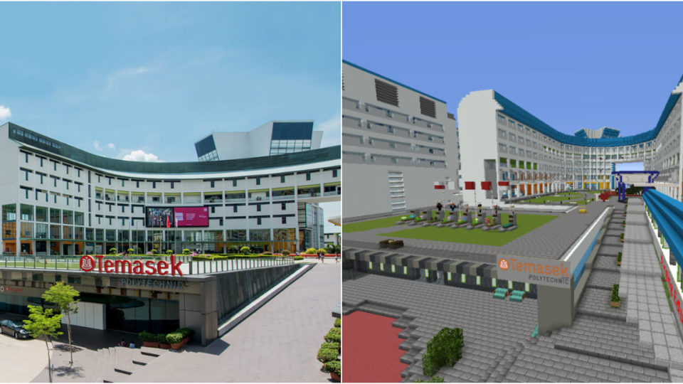 Side by side comparison of the front of the campus. Photos: Jotun Professionals, Ralph Frialde
