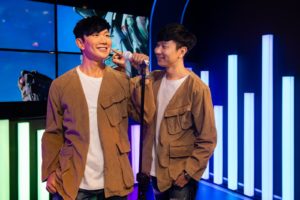 JJ Lin with JJ Lin. Image: Madame Tussauds Singapore/Facebook