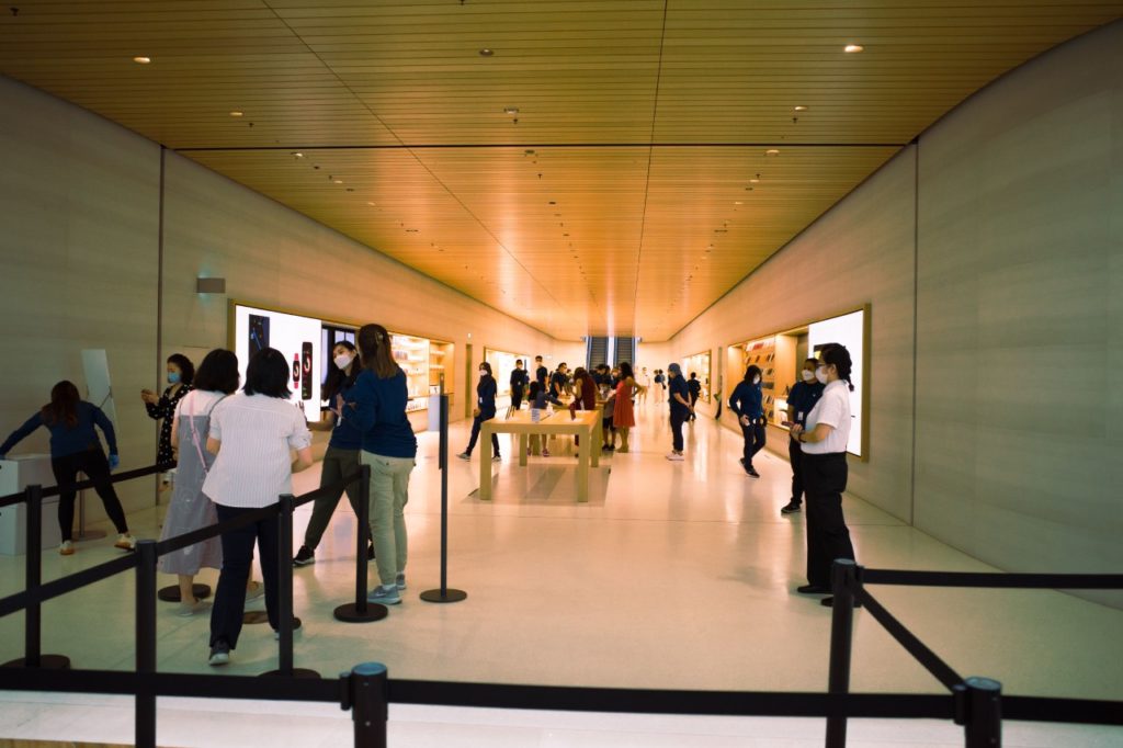 The entrance of the store from the basement. Image: Coconuts Singapore 