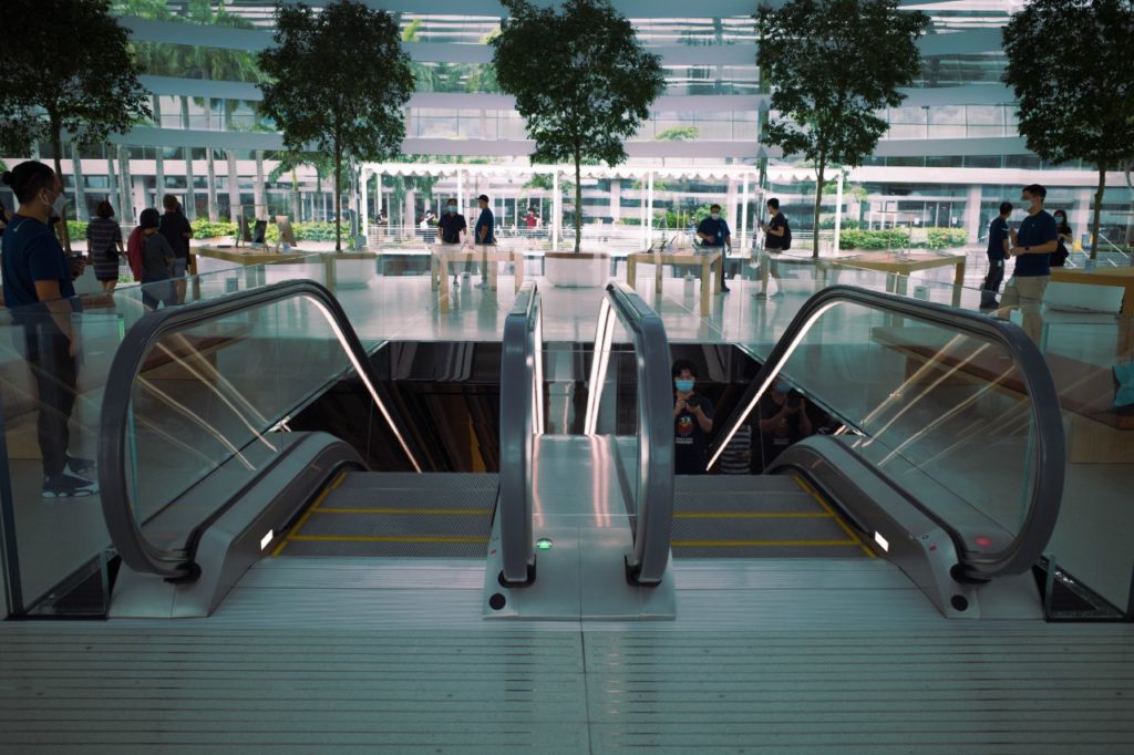 Escalators! Image: Coconuts Singapore