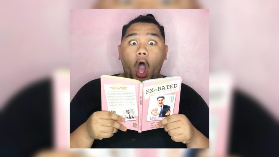 Lloyd Cadena holding a copy of his book Ex-rated. Photo: Cadena/FB