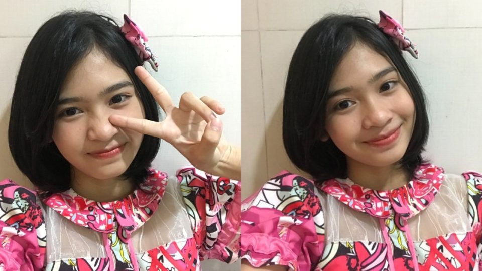 Flora Shafiqa, a member of idol group JKT48, had tested positive for coronavirus last week and currently recovering at the hospital. Photo: Twitter/@S_FloraJKT48