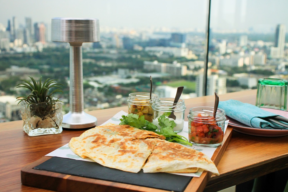 Smoked Chicken Quesadillas (THB290). Photo: Coconuts