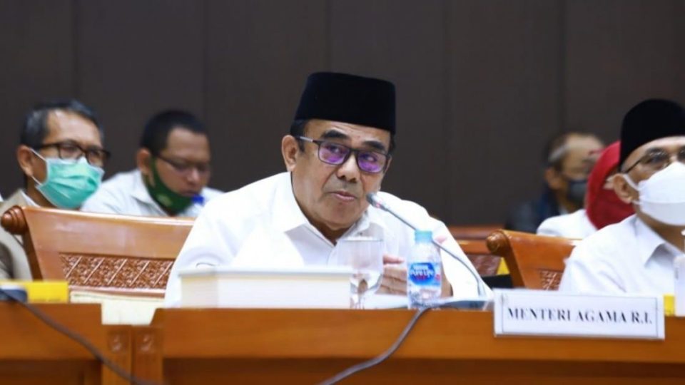 Indonesia’s Religious Affairs Minister Fachrul Razi in a meeting in early September 2020. Photo: Kementerian Agama RI