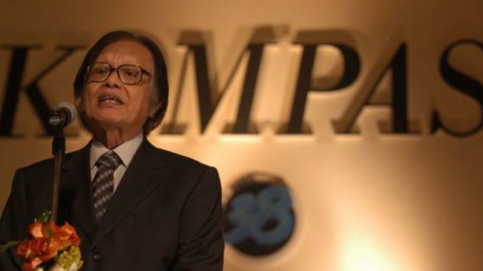 Jakob Oetama, one of Indonesia’s most celebrated journalists and founder of Indonesian media giant Kompas Gramedia, passed away on Wednesday, Sept. 9 in North Jakarta. He was 88 years old. Photo: Pusat Informasi Kompas