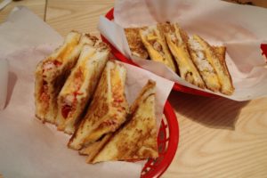 Lobster and crab grilled cheese sandwiches. Image: Coconuts Singapore