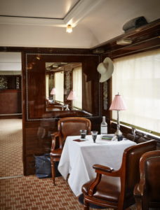 The interior of Train Bleu. Image: Orient Express