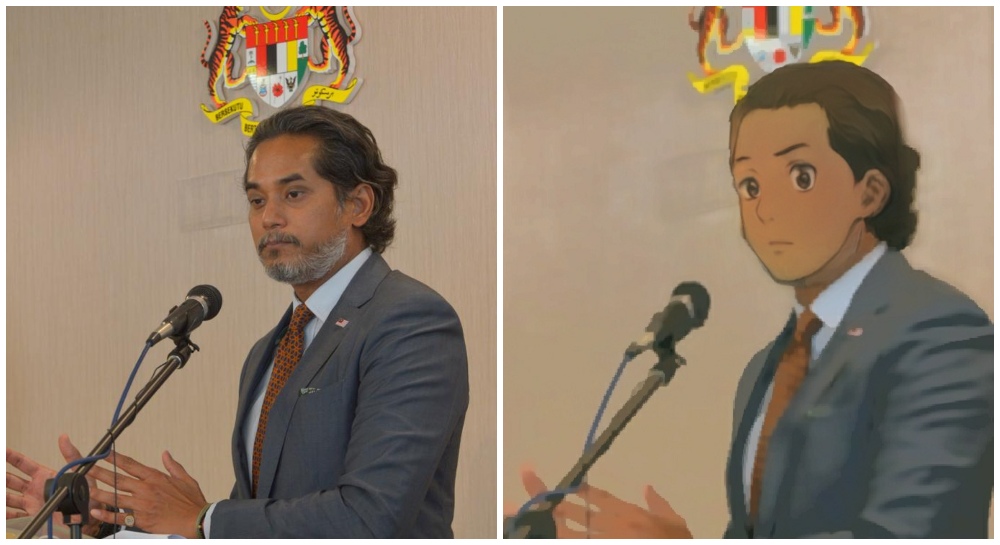 Khairy Jamaluddin and Anime Khairy. Original photo by Khairy Jamaluddin/Facebook