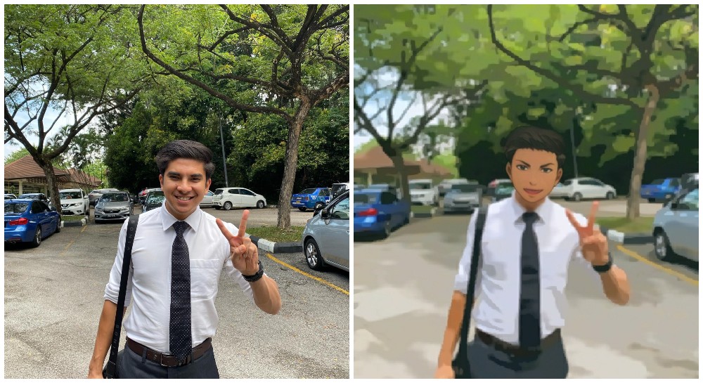 Syed Saddiq and Anime Syed. Original photo by Syed Saddiq/Facebook