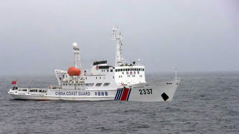 A coast guard ship on Chinese waters. Photo via CGTN