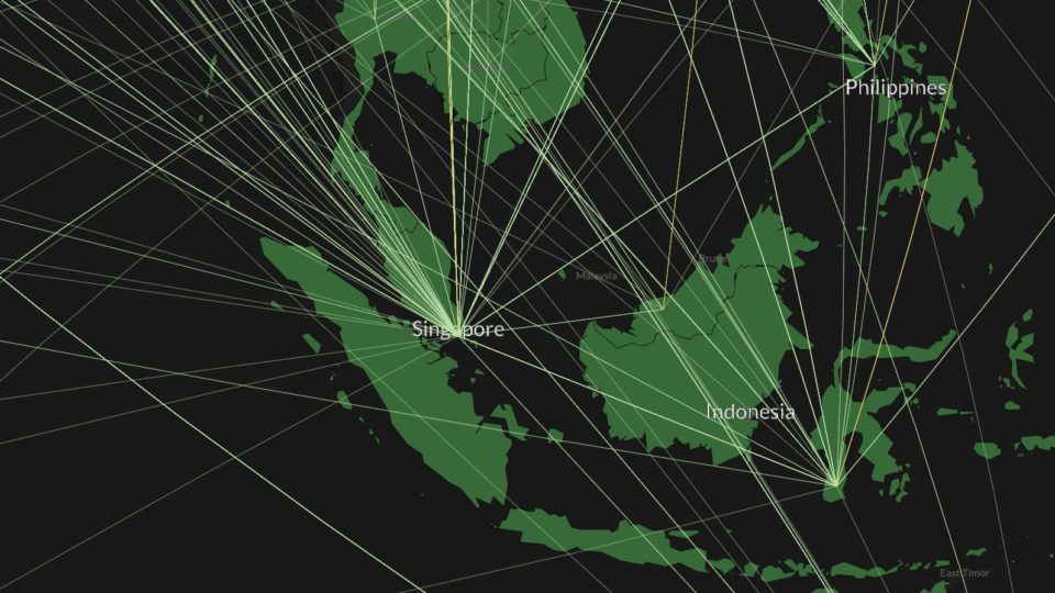 Interactive map of data from “FinCEN Leaks”. Image: BuzzFeed/ICIJ