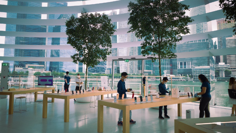 Inside the glass dome. Image: Coconuts Singapore