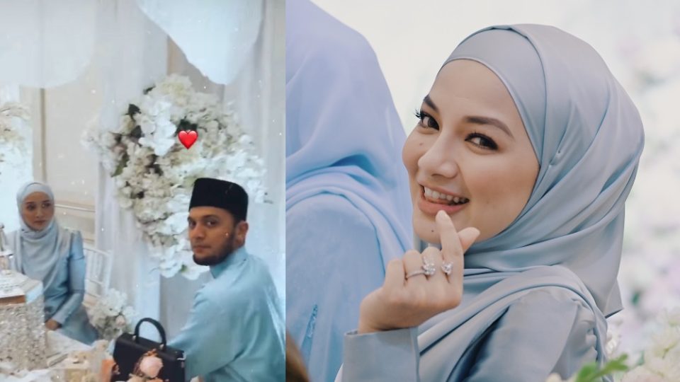 The Instagram story of Neelofa and PU Riz (left) and Neelofa doing the ‘Korean heart sign’ with her hand. Photos: Noor Nabila /Instagram and Neelofa/ Twitter
