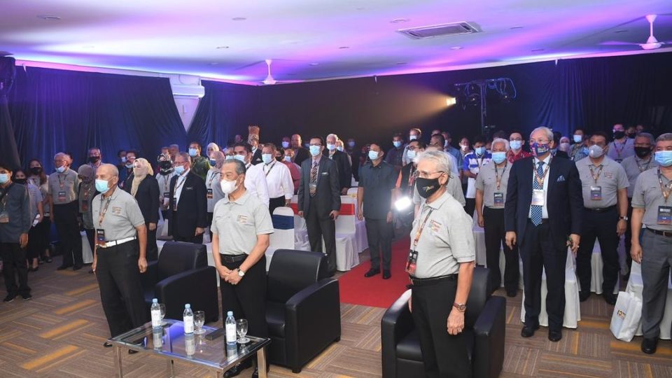 Prime Minister Muhyddin Yassin with other National Alliance (PN) politicians at an event yesterday. Photo: Muhyiddin Yassin/Facebook