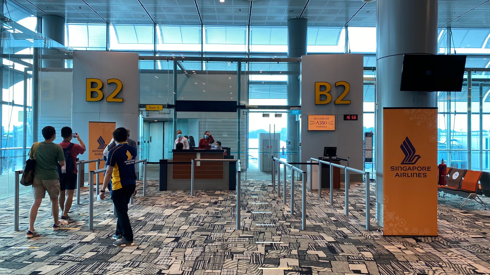 The boarding entrance for the pre-dining tour of the A380. Photo: Coconuts