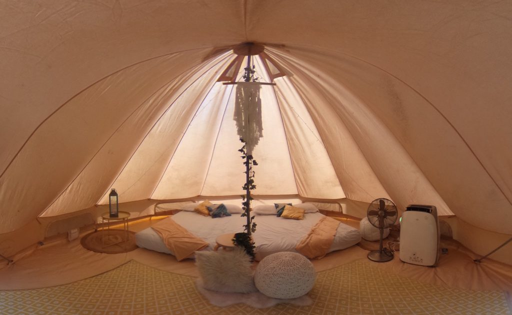 Inside one of the tents. Photo: MHC