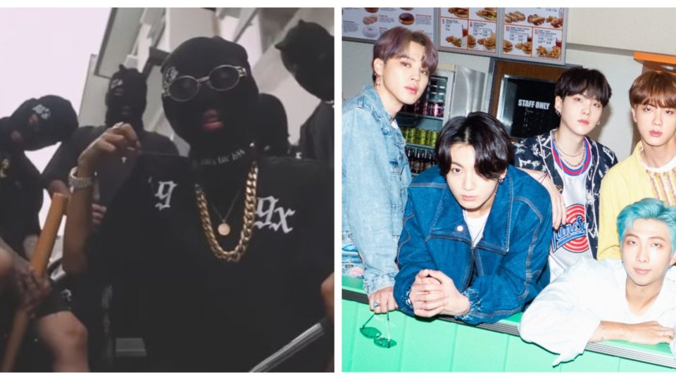 Did these Filipino rappers just copy the biggest Kpop boyband in the world? Photo: BTS/FB and screenshot from Deym’s music video