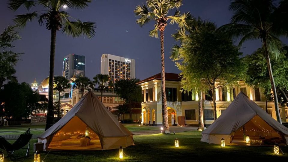 Camps set up at the Malay Heritage Center in Kampong Glam. Photo: MHC