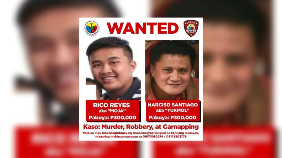 Suspects Rico Reyes and Narciso Santiago. Photo: Valenzuela City/FB