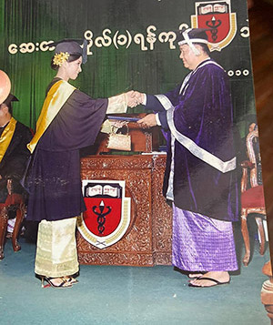 Nang Mwe San at her graduation. Photo: Nang Mwe San 