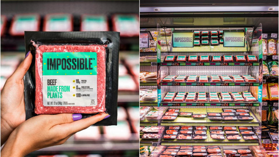 Impossible Beef at an NTUC store. Photos: Impossible Foods
