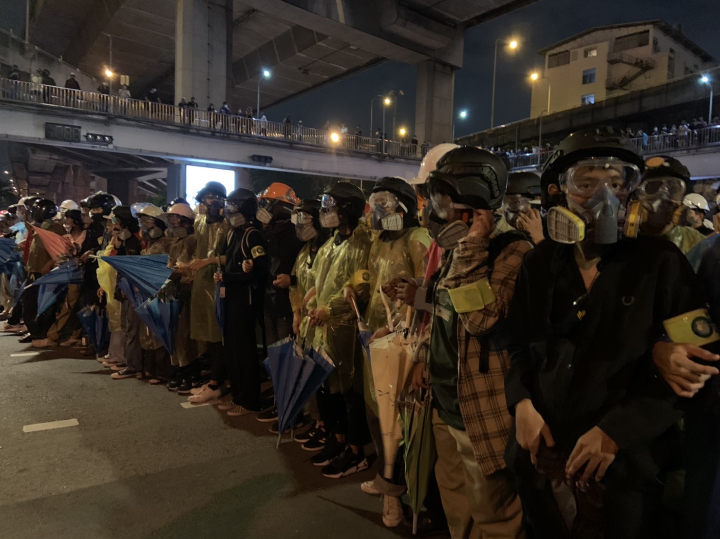 Front line of protest march. Photo: Coconuts