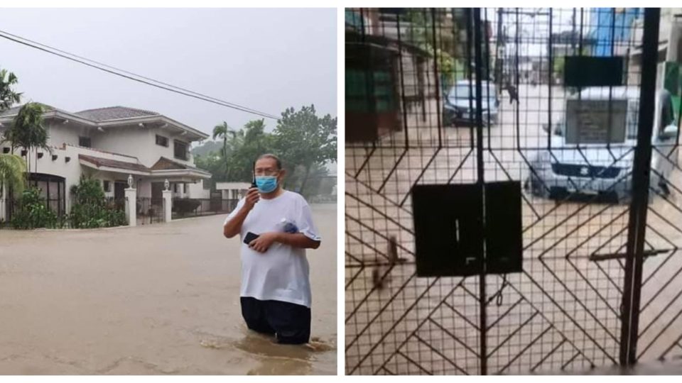 Marikina Mayor Marcy Teodoro; water  continues to rise in Marikina’s Concepcion Uno. Photo: Marikina PIO/Screenshot from Anabella Requilme’s video