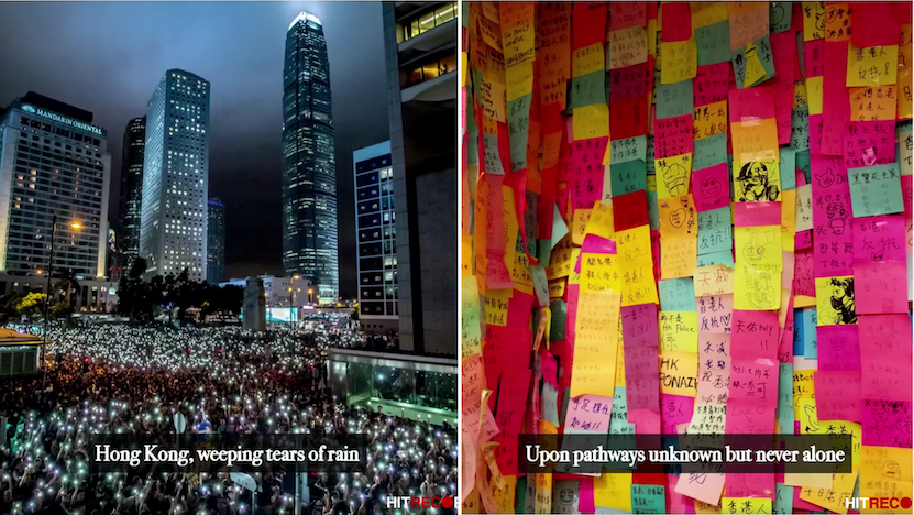 The video put a spotlight on the city’s protest movement. Photo via Facebook/Joseph Gordon-Levitt