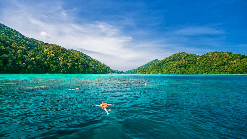 Tourists snorkel at Phang Nga province’s Mu Ko Surin National Park. Photo: Amazing Thailand / Facebook