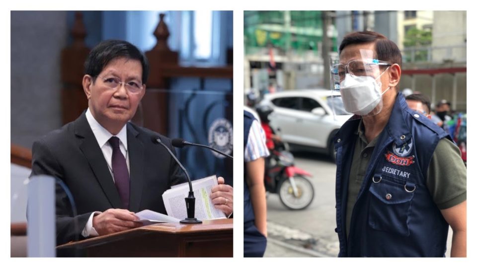 Senator Panfilo Lacson and Health Secretary Francisco Duque. Photos: Lacson/FB; Duque/Twitter 