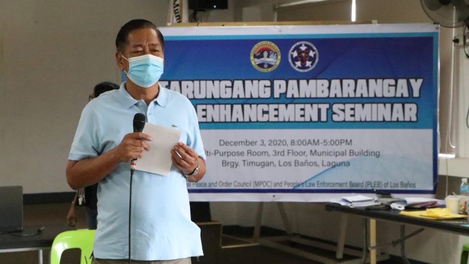 Los Baños, Laguna Mayor Caesar Perez. Photo: Los Baños Municipal Hall/FB 