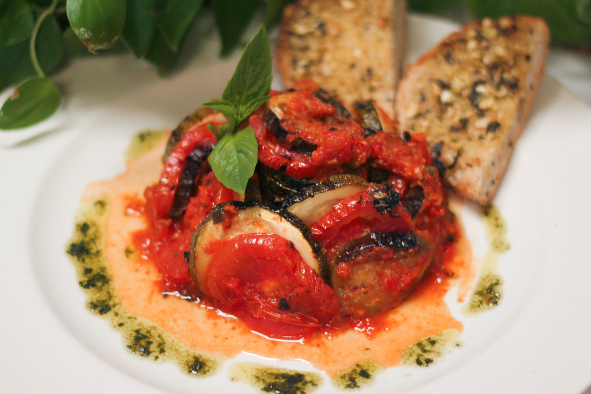 Ratatouille with Garlic Bread. Photo: Nourish Cafe Bangkok / Facebook