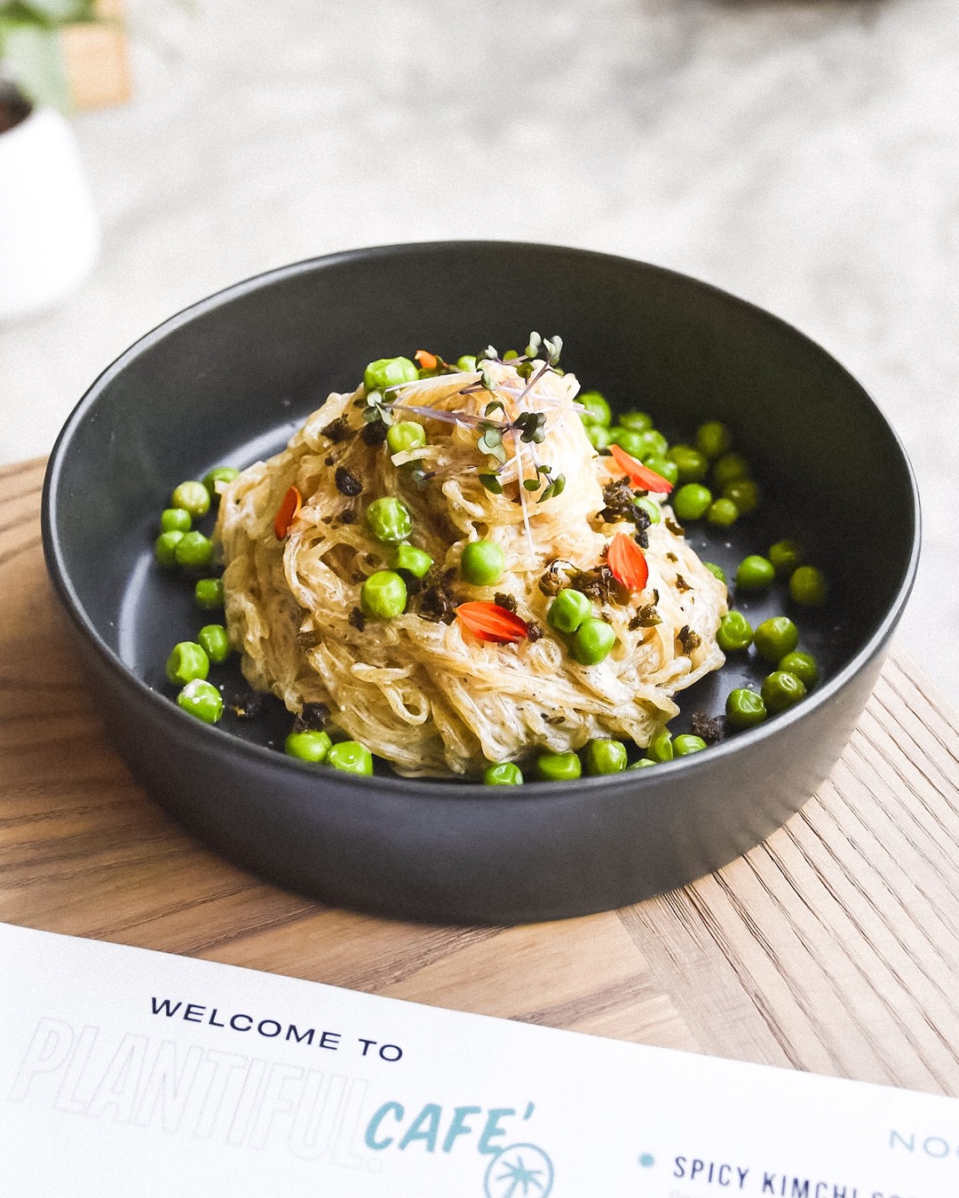 Cacio e Pepe kelp noodles. Photo: Plantiful / Facebook