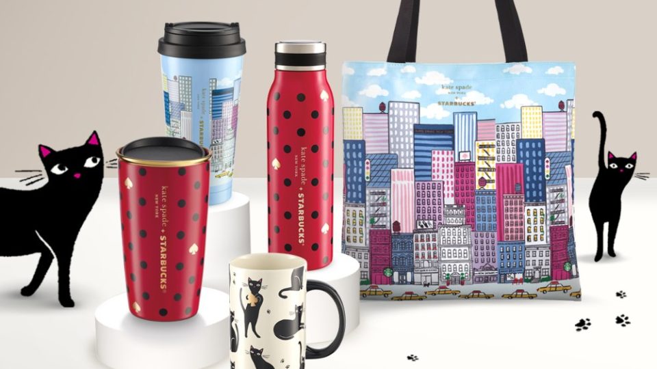 Starbucks X Kate Spade New York merch. Photo: Starbucks Malaysia
