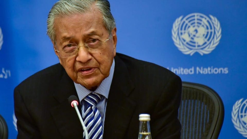Mahathir speaking at a United Nations event in January 2020. Photo: Mahathir Mohamad/Facebook