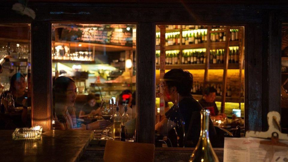 File photo of diners eating and drinking wine at Cantina in Bangkok’s Ari neighborhood. Photo: Cantina Wine Bar & Italian Kitchen