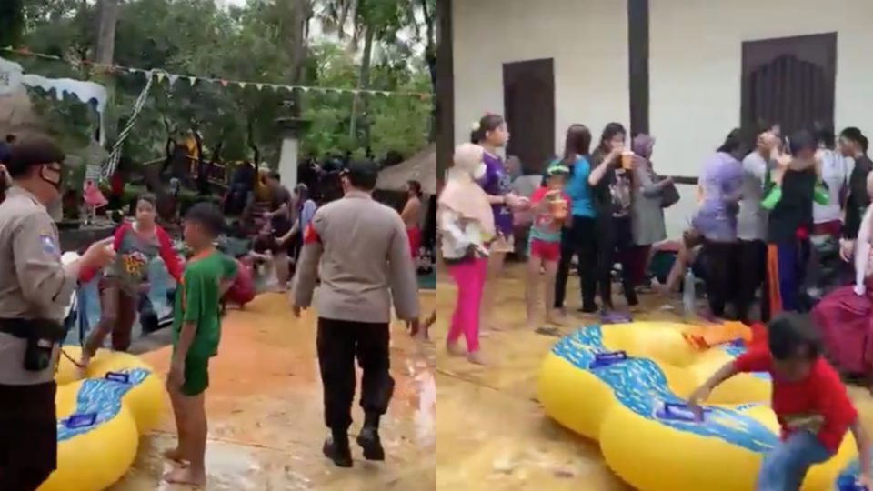 Authorities have temporarily closed Waterboom Lippo Cikarang, a waterpark in Bekasi regency, West Java after discounted tickets attracted a huge crowd yesterday, as seen in a video that has widely circulated online. Screenshot from video