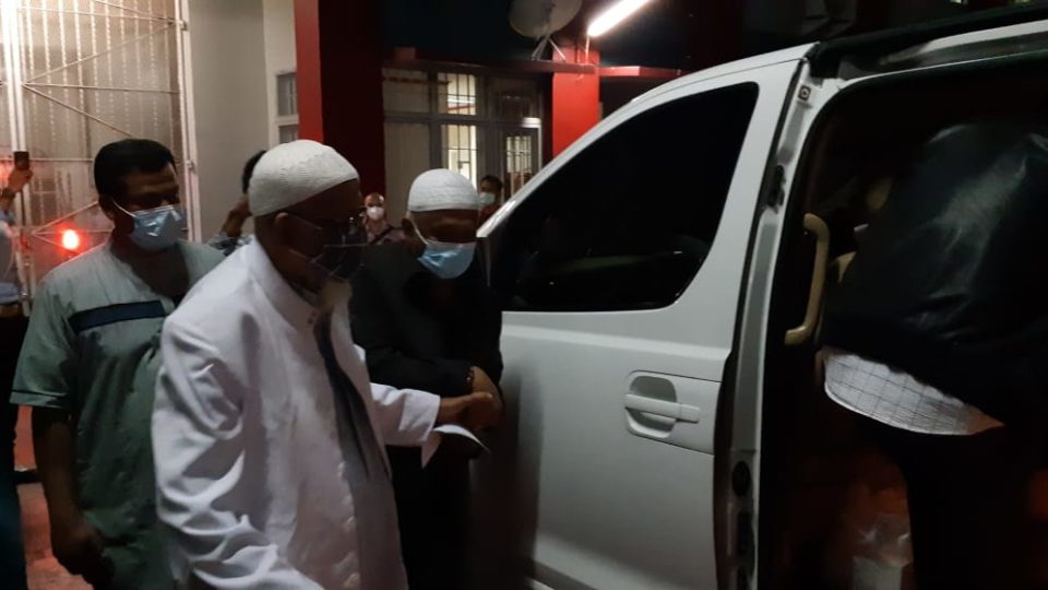 Radical Muslim cleric Abu Bakar Bashir was released from prison on Jan. 8, 2021. Photo: Ministry of Law and Human Rights 