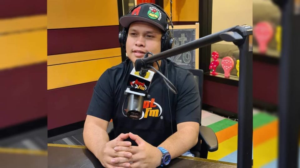 DJ Shuk at the HotFM radio station. Photo: Shuk/Instagram
